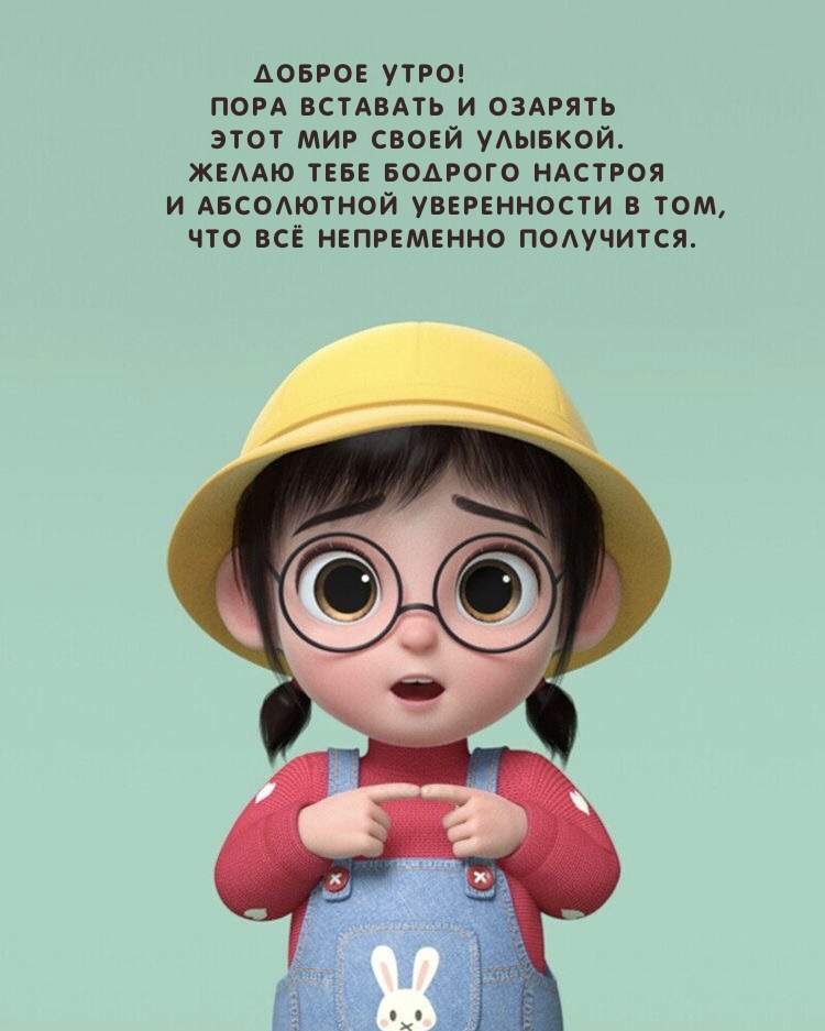 Картинка: Пора вставать и озарять этот мир своей улыбкой.