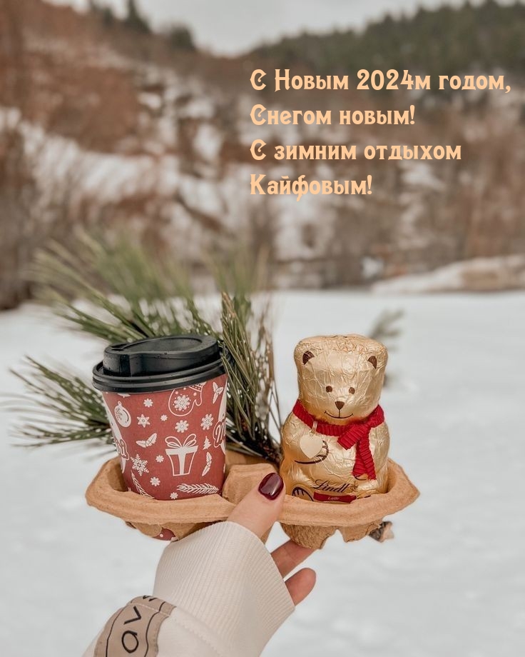 Картинка: С Новым 2024м годом, снегом новым! С зимним отдыхом Кайфовым!